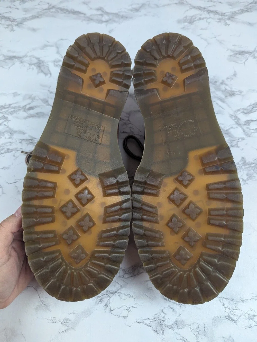 Vintage Dr. Martens Chunky Brown Leather Oxfords Lug Sole 90s Y2K